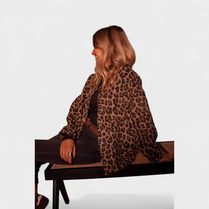 Roze | Moderna jaka ar leoparda rakstu